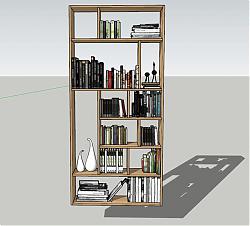 书架隔断柜家具SU模型